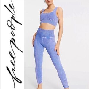 FREE PEOPLE Good Karma Leggings In Vintage Blue NWT by Free People Movement 💕